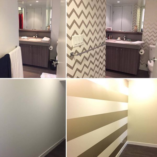 wallpaper transformation before and after use wallpaper to add style