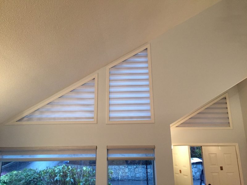 Custom sheer horizontal shades by Maxxmar