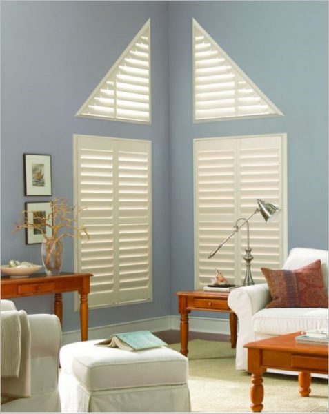 Shutter custom for triangle windows
