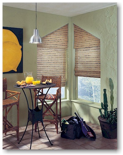 Woven woods angle top shades