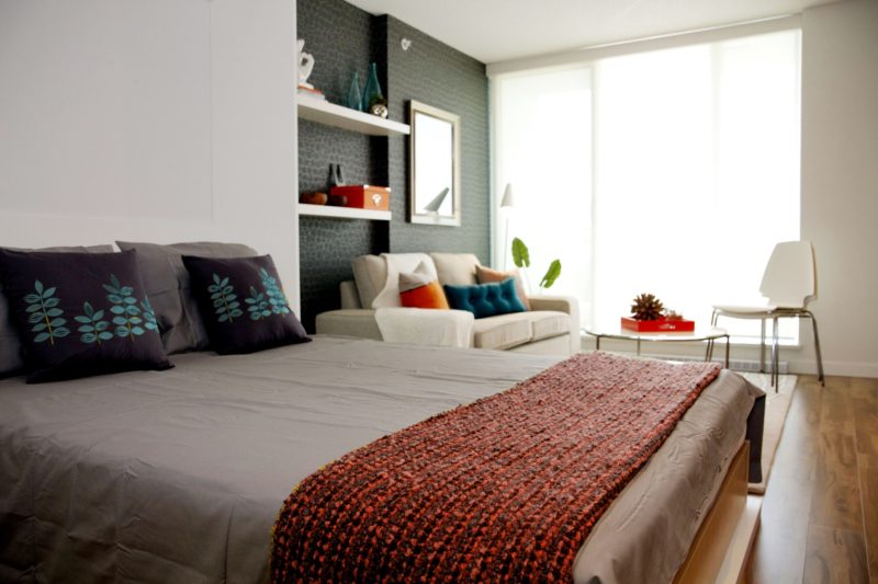 Wall bed turns into a dining table